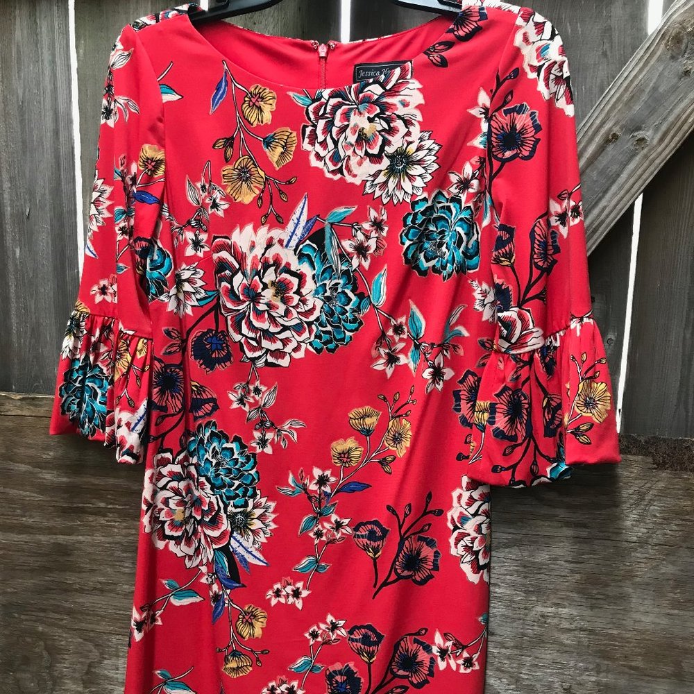 Gorgeous Red Floral Dress